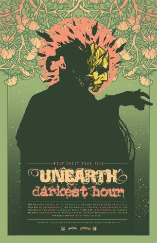 DARKEST HOUR UNEARTH tour poster